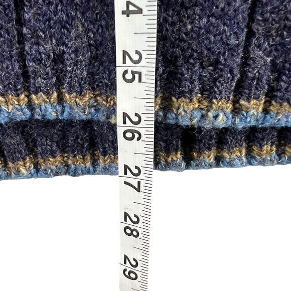 Vintage Y2K Fair Isle Sweater Women 1X Blue Snowflake Holiday Retro Winter Cabin - Picture 10 of 14